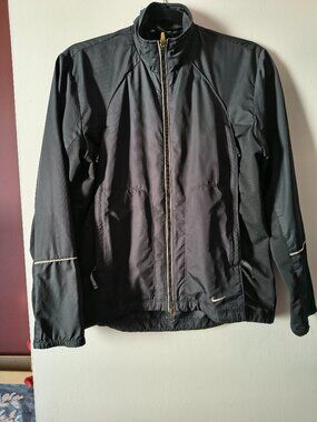 Nike Black Technical Running & Cycling Windbreaker Jacket